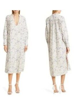 Mille Blue and White Maxi Dress